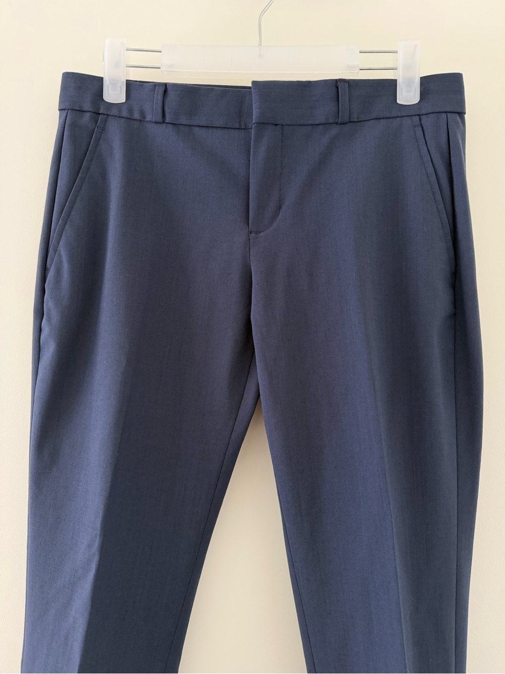 Banana Republic Ryan Italian Slim Wool-blend Pant, Navy Blue - Picture 3 of 13